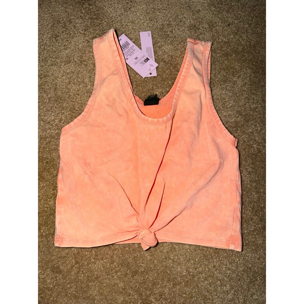 Wild Fable Orange Tie Bottom Cropped Tank XS NWT